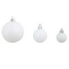 Weißes/graues Christbaumkugelset Ciforac 3/4/6cm (100 Stück)