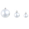 Weißes/graues Christbaumkugelset Ciforac 3/4/6cm (100 Stück)