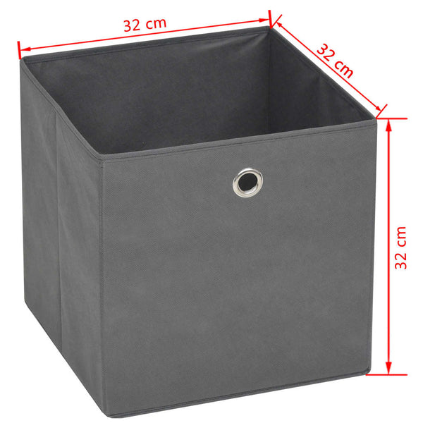 Graue Aufbewahrungsboxen Suciuran 32x32x32cm (10 Stk. Vliesstoff)