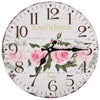 Vintage-Wanduhr mit Blumenmuster Tifor 30cm
