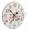 Vintage-Wanduhr mit Blumenmuster Tifor 30cm