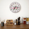 Vintage-Wanduhr mit Blumenmuster Tifor 30cm