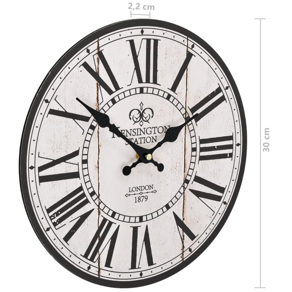 London-Wanduhr im Vintage-Stil Tifor 30cm