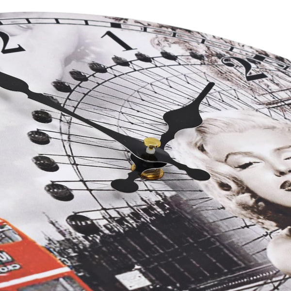 Wanduhr im Vintage-Stil Marilyn Monroe Tifor 30 cm