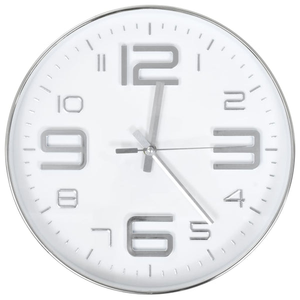Silberne Wanduhr Dimitre 30cm