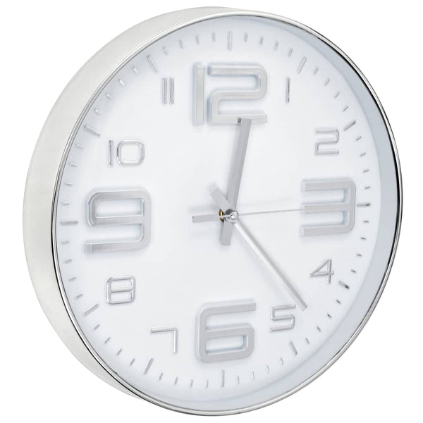 Silberne Wanduhr Dimitre 30cm