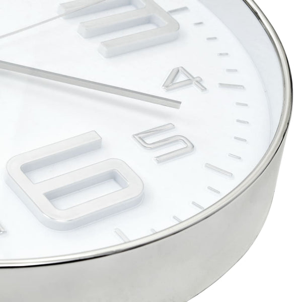 Silberne Wanduhr Dimitre 30cm