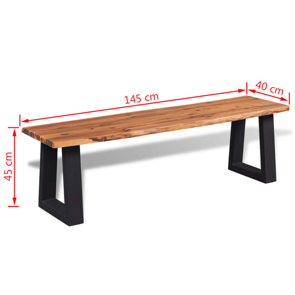 Sitzbank massiv Akazie Zachery 145cm