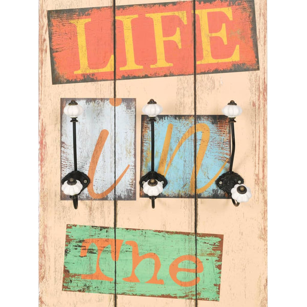 Wandgarderobe Live Life Ghaleb 120x40cm (mit 6 Haken)