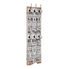 Wandgarderobe family rules Ghaleb 120x40cm (mit 6 Haken)