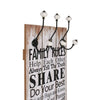 Wandgarderobe family rules Ghaleb 120x40cm (mit 6 Haken)