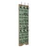 Wandgarderobe happy love Ghaleb 120x40cm (mit 6 Haken)