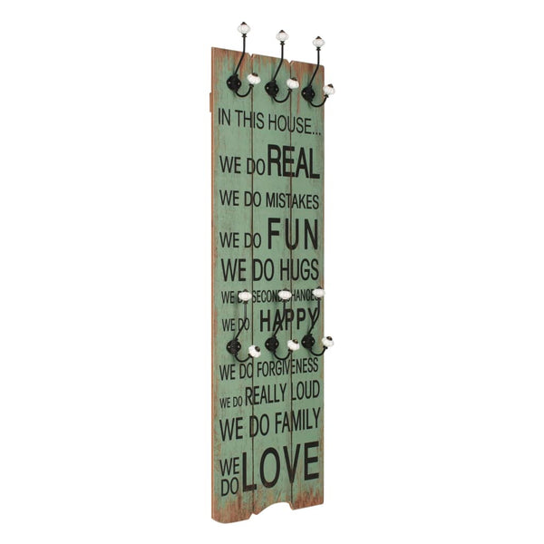 Wandgarderobe happy love Ghaleb 120x40cm (mit 6 Haken)