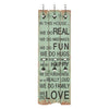 Wandgarderobe happy love Ghaleb 120x40cm (mit 6 Haken)