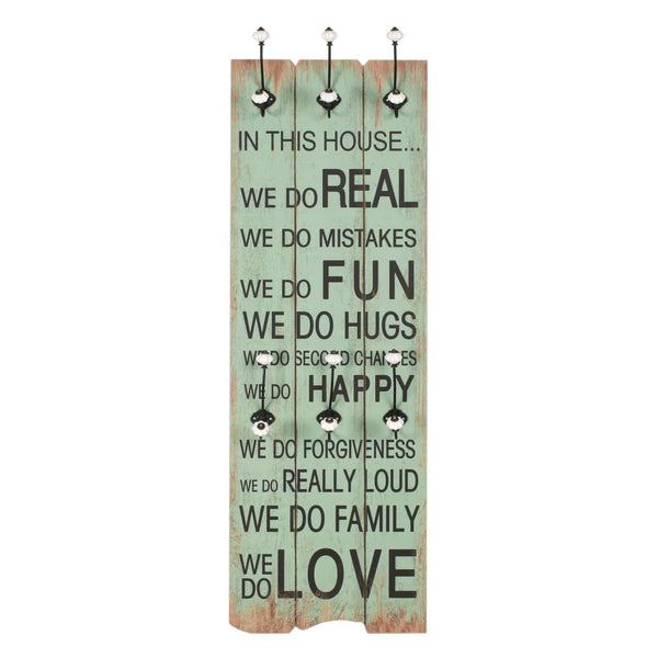 Wandgarderobe happy love Ghaleb 120x40cm (mit 6 Haken)