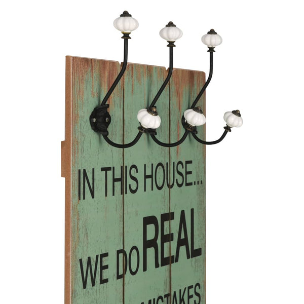 Wandgarderobe happy love Ghaleb 120x40cm (mit 6 Haken)