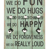 Wandgarderobe happy love Ghaleb 120x40cm (mit 6 Haken)