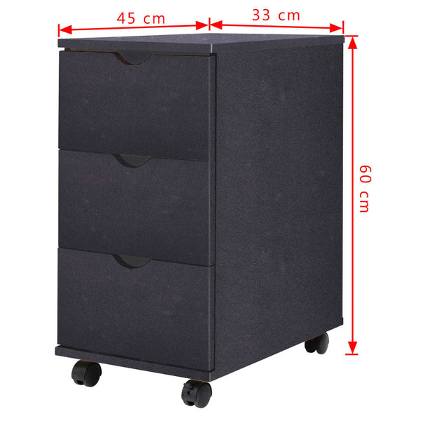Musta lipasto Zonia 33x45x60cm