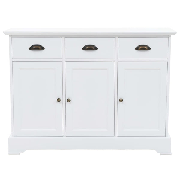 Anrichte Redna 105x35x77,5cm (mit 3 Türen aus MDF und Kiefernholz)