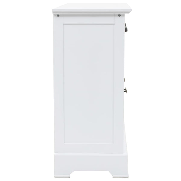Anrichte Redna 105x35x77,5cm (mit 3 Türen aus MDF und Kiefernholz)