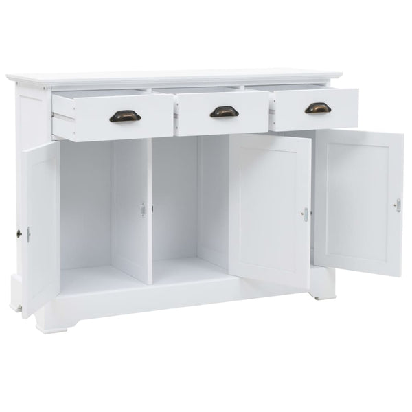 Anrichte Redna 105x35x77,5cm (mit 3 Türen aus MDF und Kiefernholz)