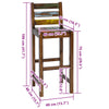 Barhocker Teusa (2 Stk. recyceltes Holz)