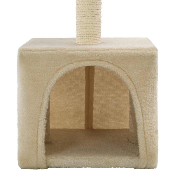Beige kissan kiipeilypuu Tudorelia 55cm (sisal-pylväällä)