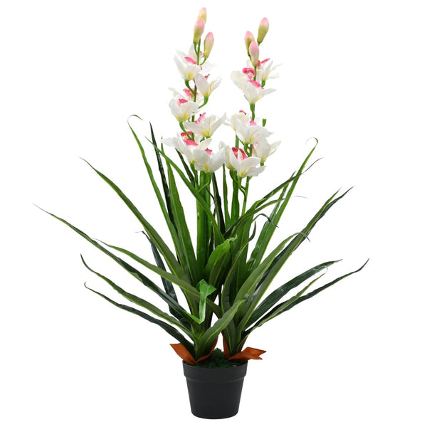 Grüne Kunstpflanze mit Topf Kymbidium Limpian 100cm