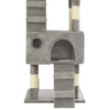 Grauer Katzenkratzbaum mit Sisalsäulen Istrate 170cm