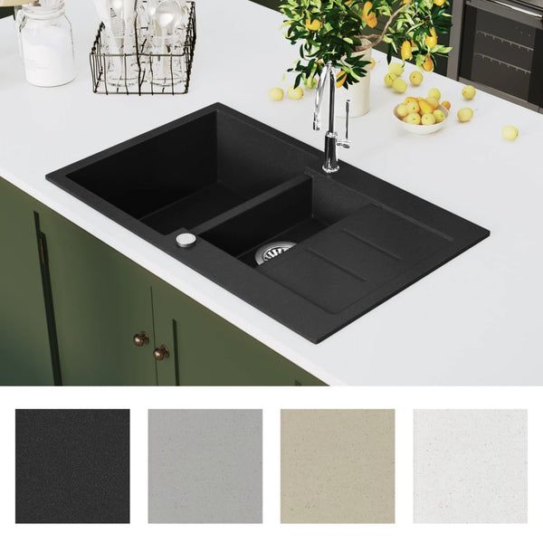 Alaeldin Doppelspüle (Granit), Schwarz