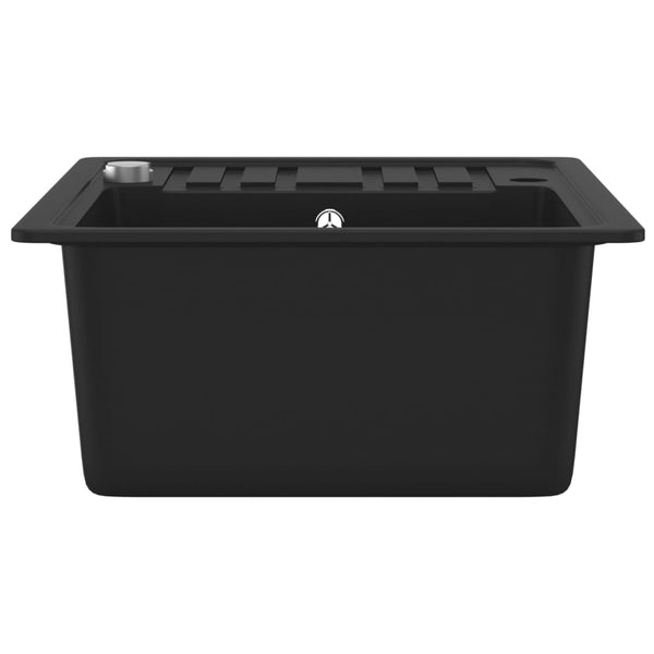 Schwarze Küchenspüle Renati (Granit)