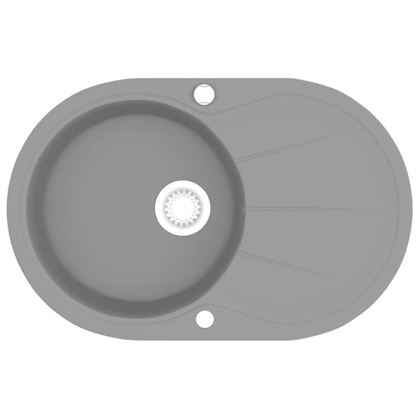 Graue Küchenspüle Granit oval Imogen