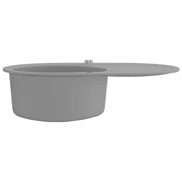Graue Küchenspüle Granit oval Imogen