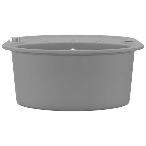 Graue Küchenspüle Granit oval Imogen