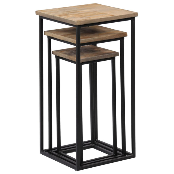 Pflanzentischset Vaccea (3-teilig, recyceltes Teakholz)