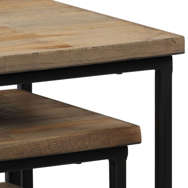 Pflanzentischset Vaccea (3-teilig, recyceltes Teakholz)