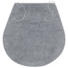 Grauer Badematten-Set Ghiula 3-teilig (Stoff)