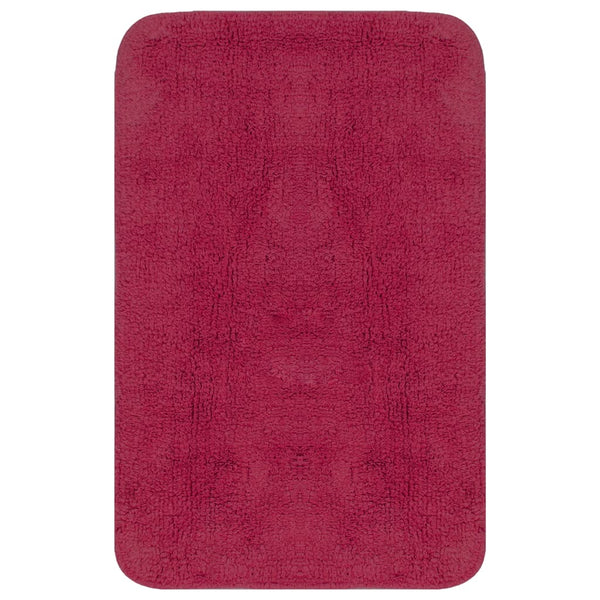 Fuchsia Badezimmerteppich-Set Ghiula, 3-teilig (Stoff)