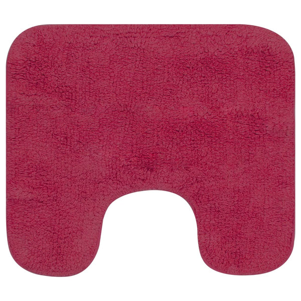 Fuchsia Badezimmerteppich-Set Ghiula, 3-teilig (Stoff)