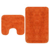 Orangefarbenes Badematten-Set Campina (2-teilig, Stoff)