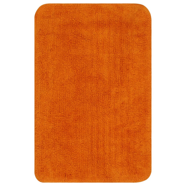 Orangefarbenes Badematten-Set Campina (2-teilig, Stoff)