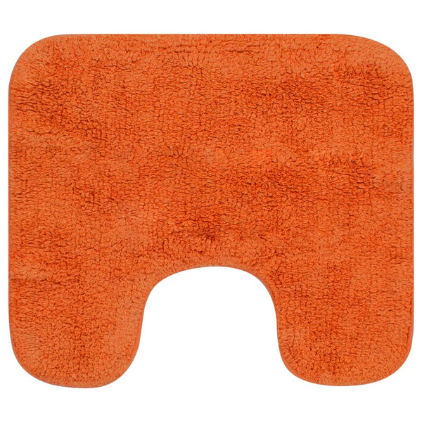 Orangefarbenes Badematten-Set Campina (2-teilig, Stoff)