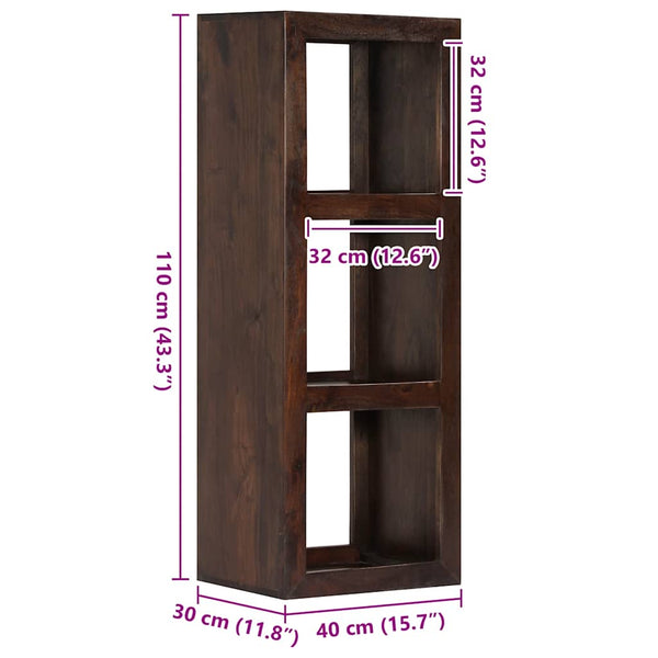 Regal Iager 40x30x110cm (Akazienholz)