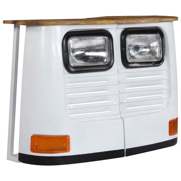 Weißes Lkw-Sideboard aus massivem Mangoholz Gielu