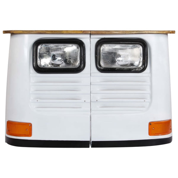 Weißes Lkw-Sideboard aus massivem Mangoholz Gielu