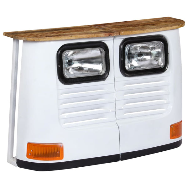 Weißes Lkw-Sideboard aus massivem Mangoholz Gielu