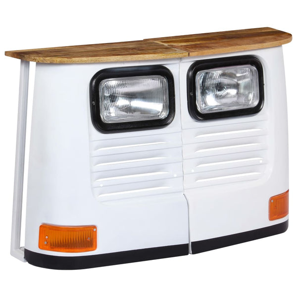Weißes Lkw-Sideboard aus massivem Mangoholz Gielu