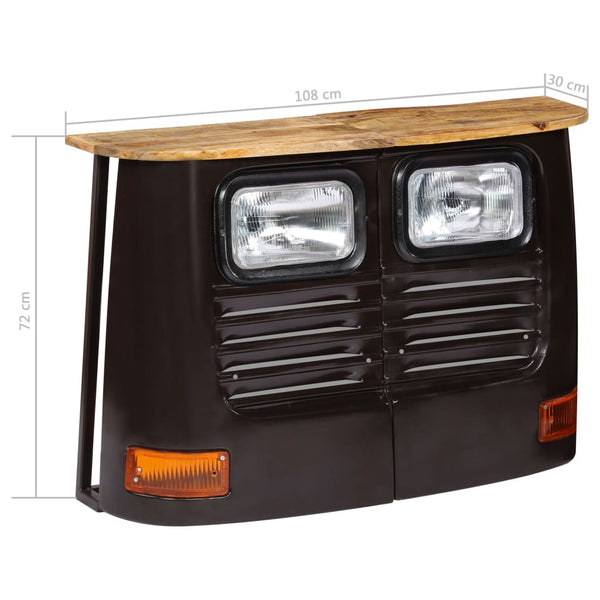 Dunkelgrauer Trucker-Schrank Gielu (Mangoholz)