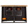 Dunkelgrauer Trucker-Schrank Gielu (Mangoholz)