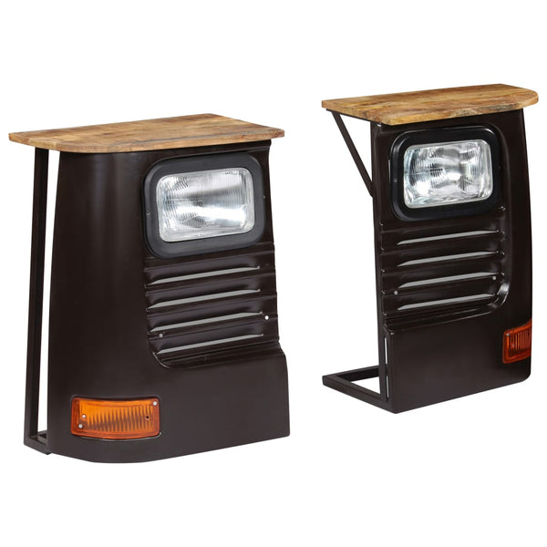 Dunkelgrauer Trucker-Schrank Gielu (Mangoholz)